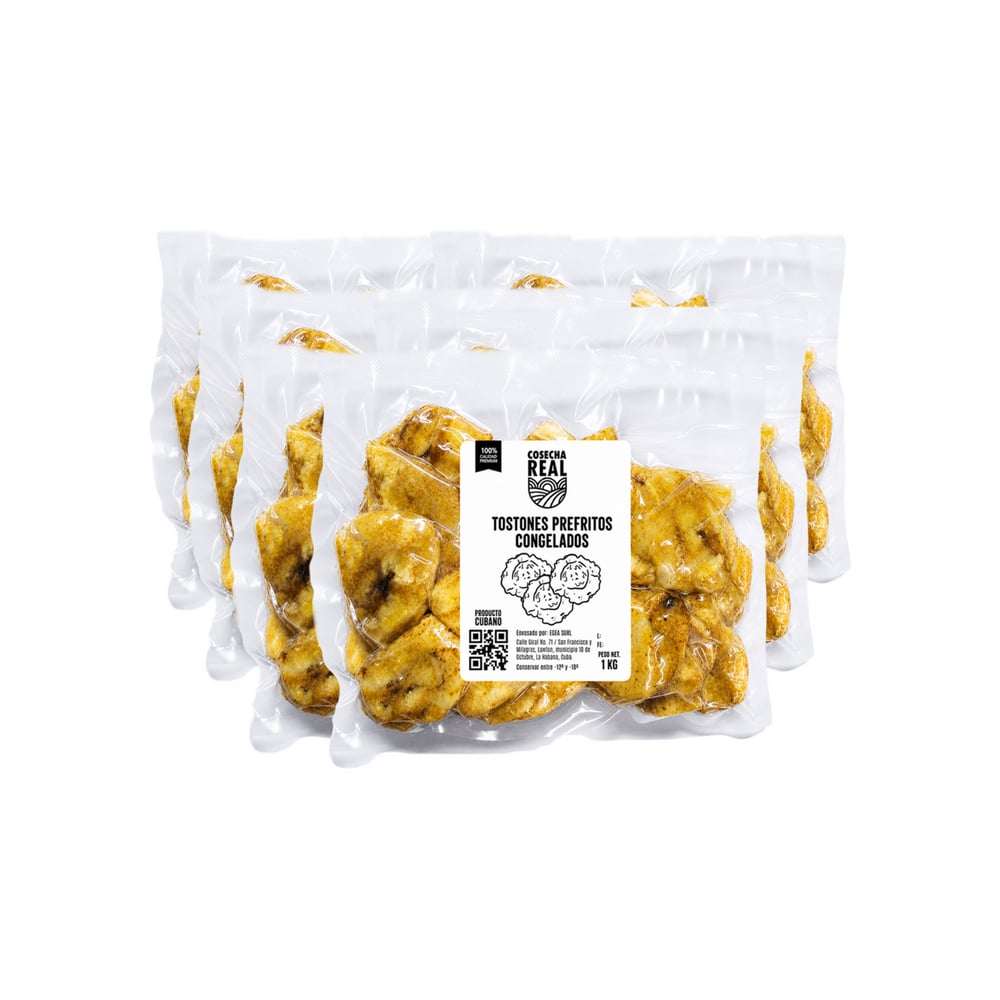 Tostones prefritos congelados Cosecha Real (6 x 1 kg / 2.2 lb) - Imagen 1