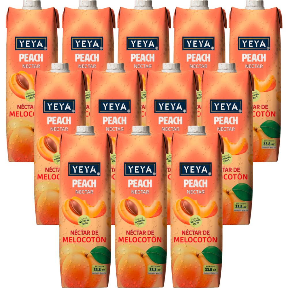 Néctar de melocotón YEYA (12 x 1 L / 33.8 fl oz) - Imagen 1