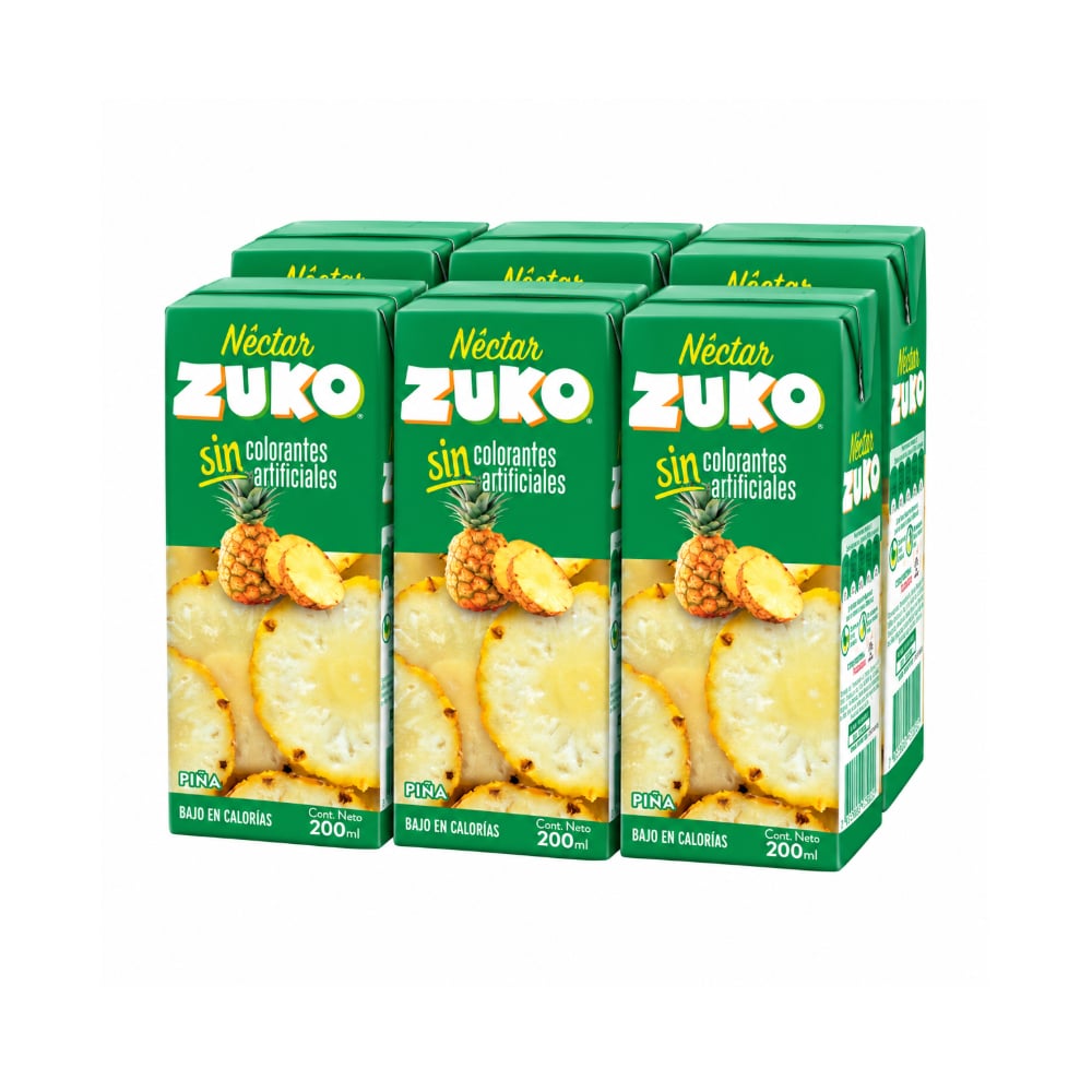 Néctar de piña Zuko (6 x 200 ml) - Imagen 1