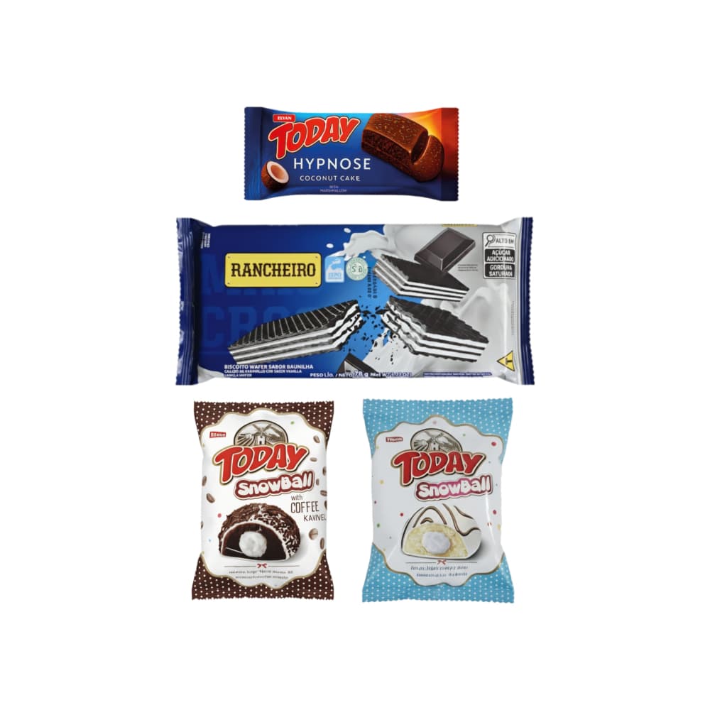 Pastelitos de coco, café, chocolate y vainilla + Sorbetos de chocolate con crema de vainilla - Imagen 1