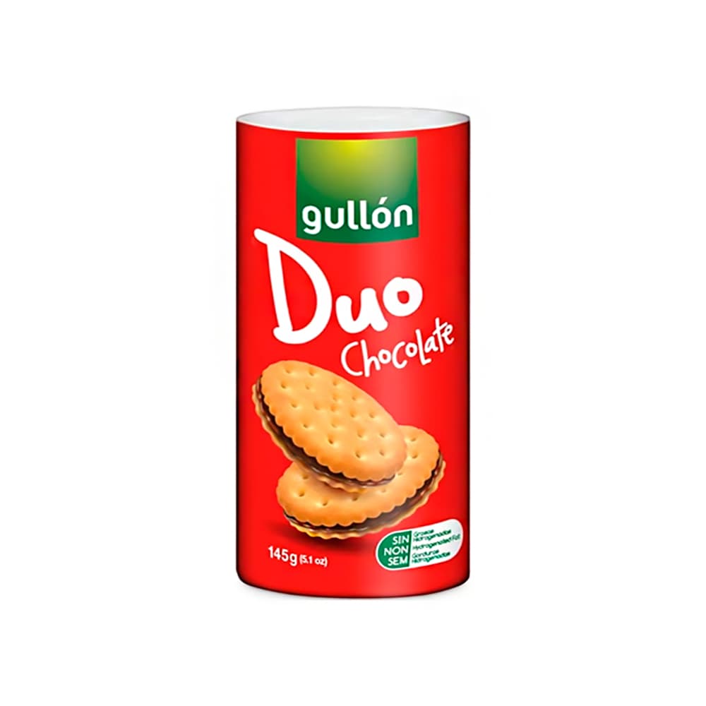 Galletas con relleno de crema sabor chocolate Duo Gullón (145 g / 5.11 oz) - Imagen 1