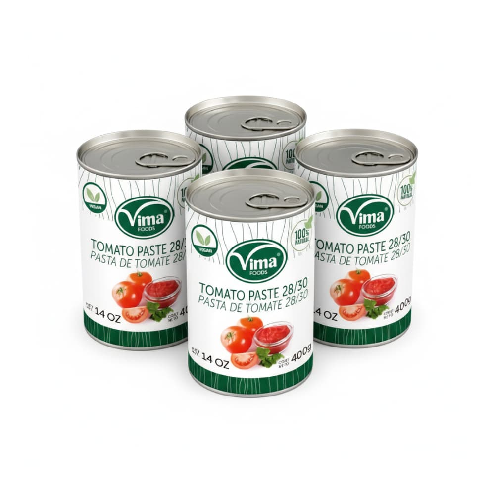 Pasta de tomate Vima Foods (4 x 400 g / 14 oz) - Imagen 1