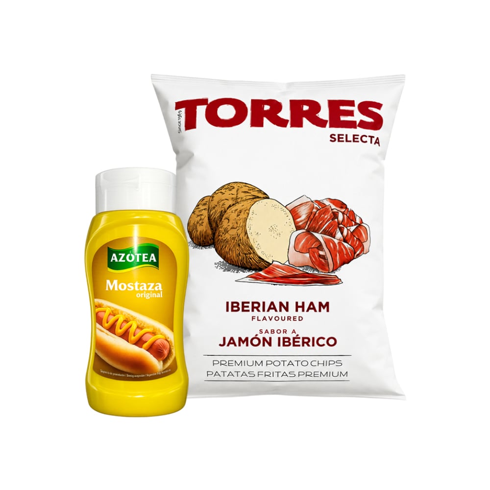 Combo: Mostaza + Patatas fritas sabor a jamón ibérico - Imagen 1