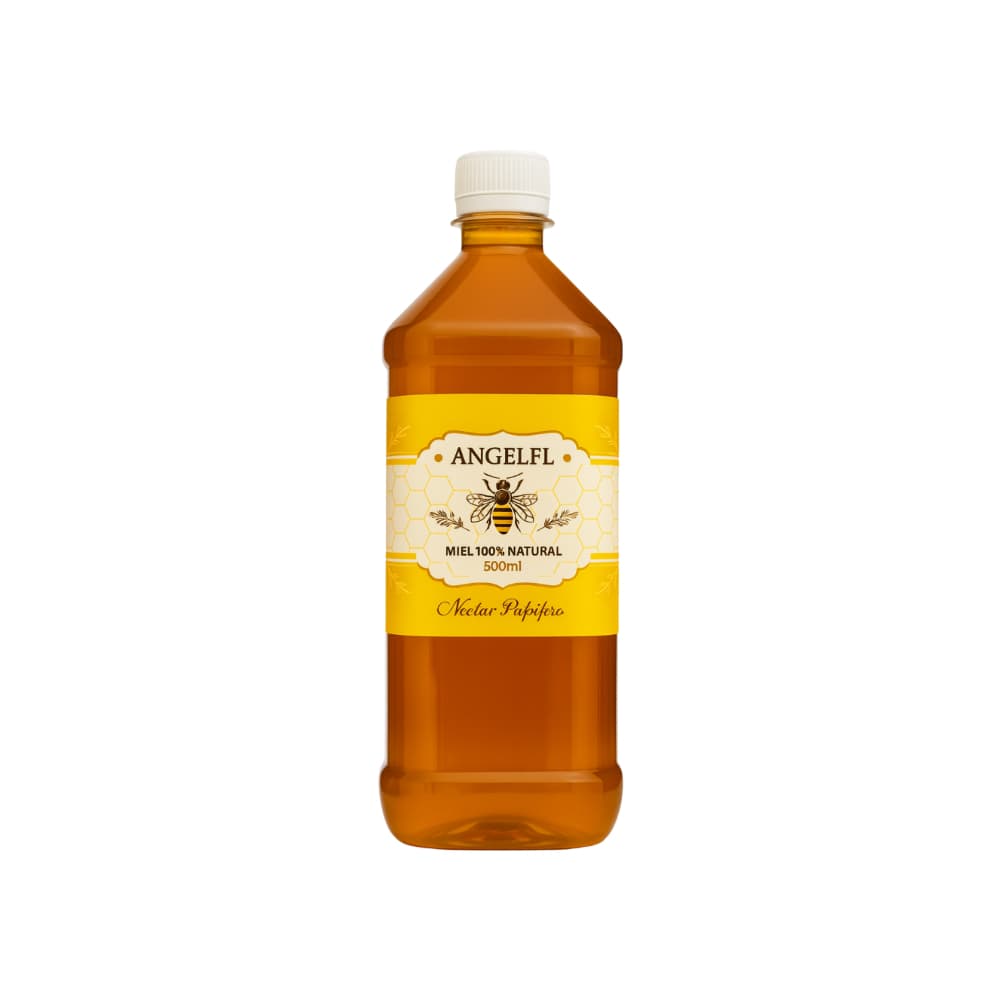 Miel de abeja 100% natural Angel FL (500 ml / 16.9 oz) - Imagen 1