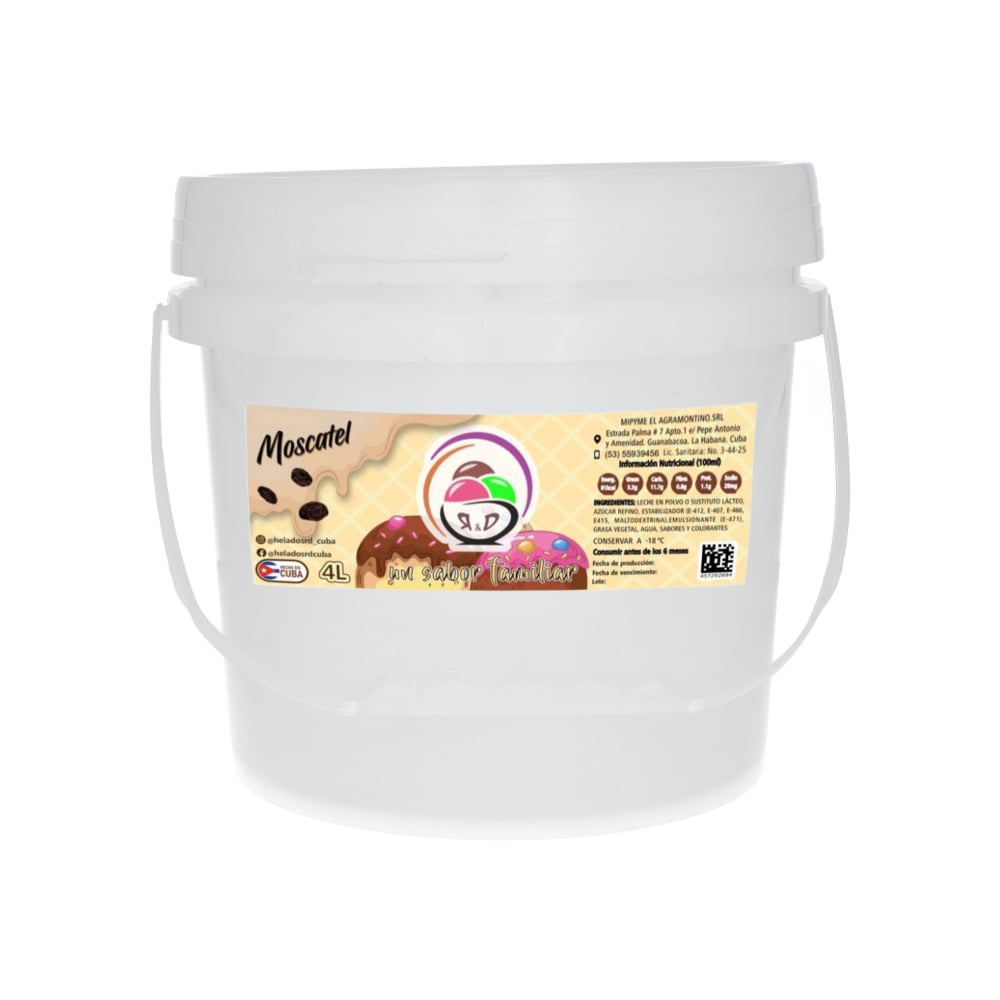 Helado sabor moscatel R&D (4 L) - Imagen 1