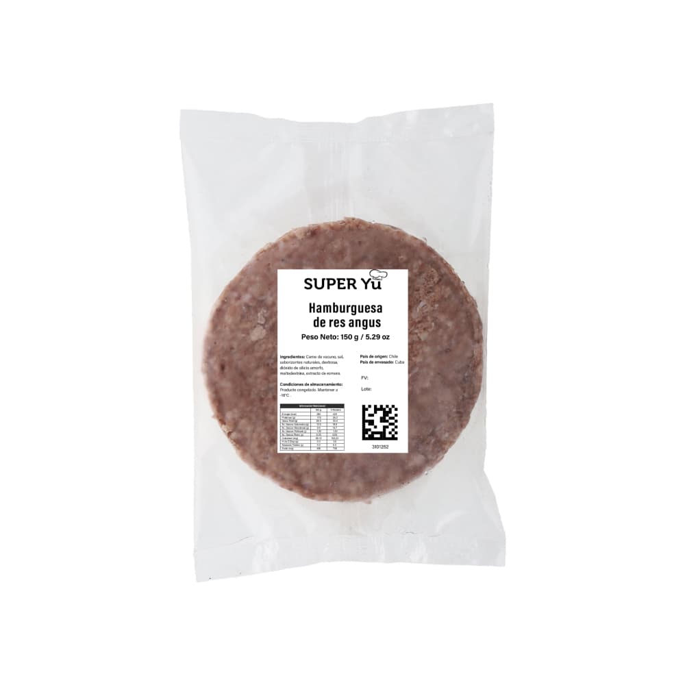 Hamburguesa de res angus Super Yu (150 g / 5.29 oz) - Imagen 1