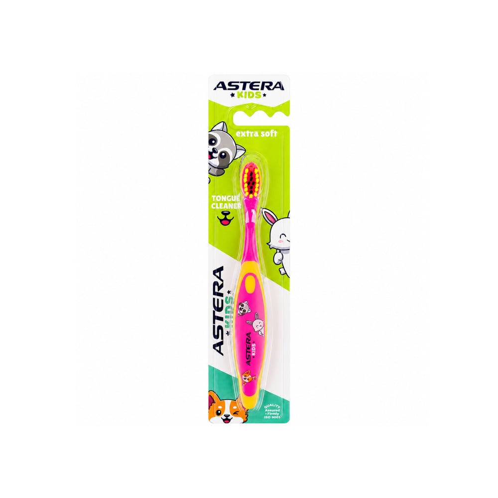 Cepillo dental infantil rosado Astera Kids - Imagen 1