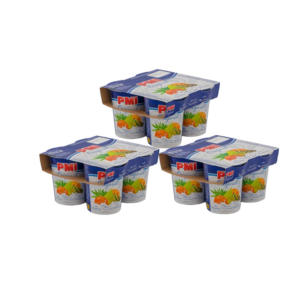 Yogurt sabor macedonia Original PMI (12 x 120 g / 4.23 oz) - Imagen 1