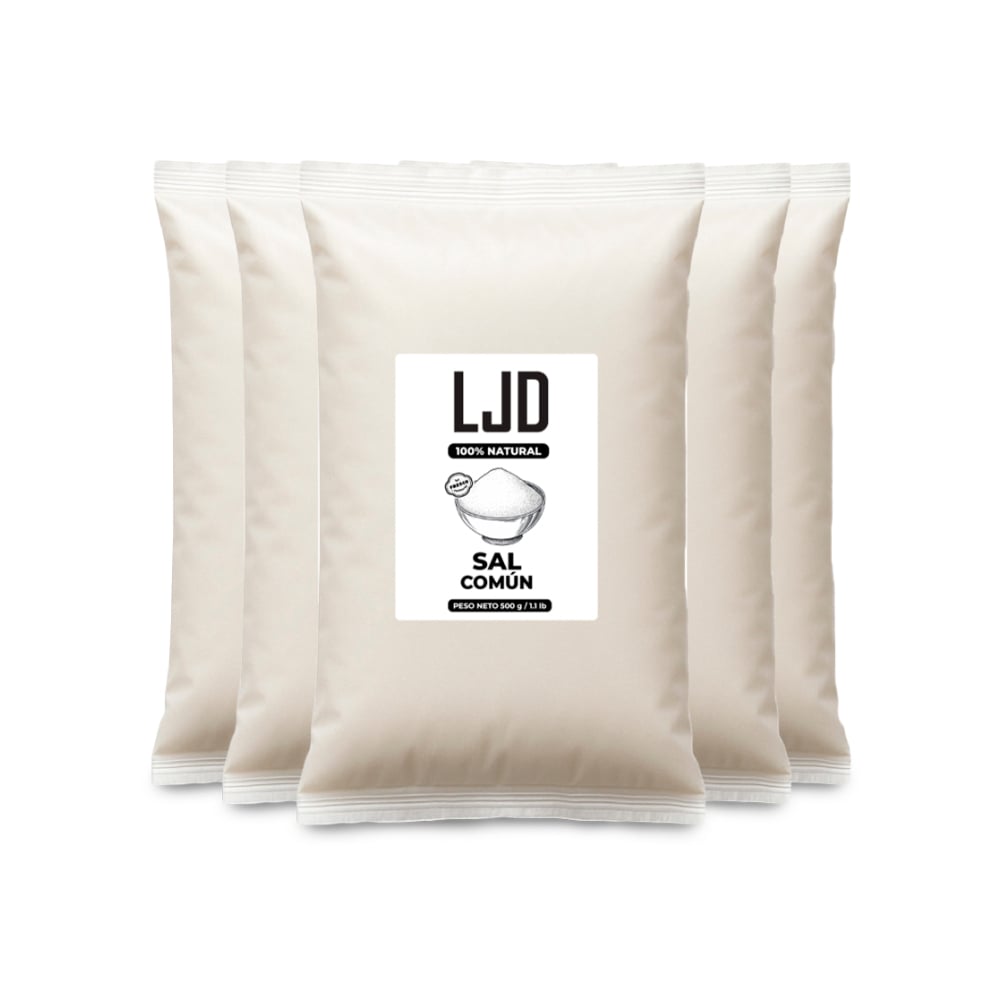 Sal común LJD (5 x 500 g / 1.1 lb) - Imagen 1