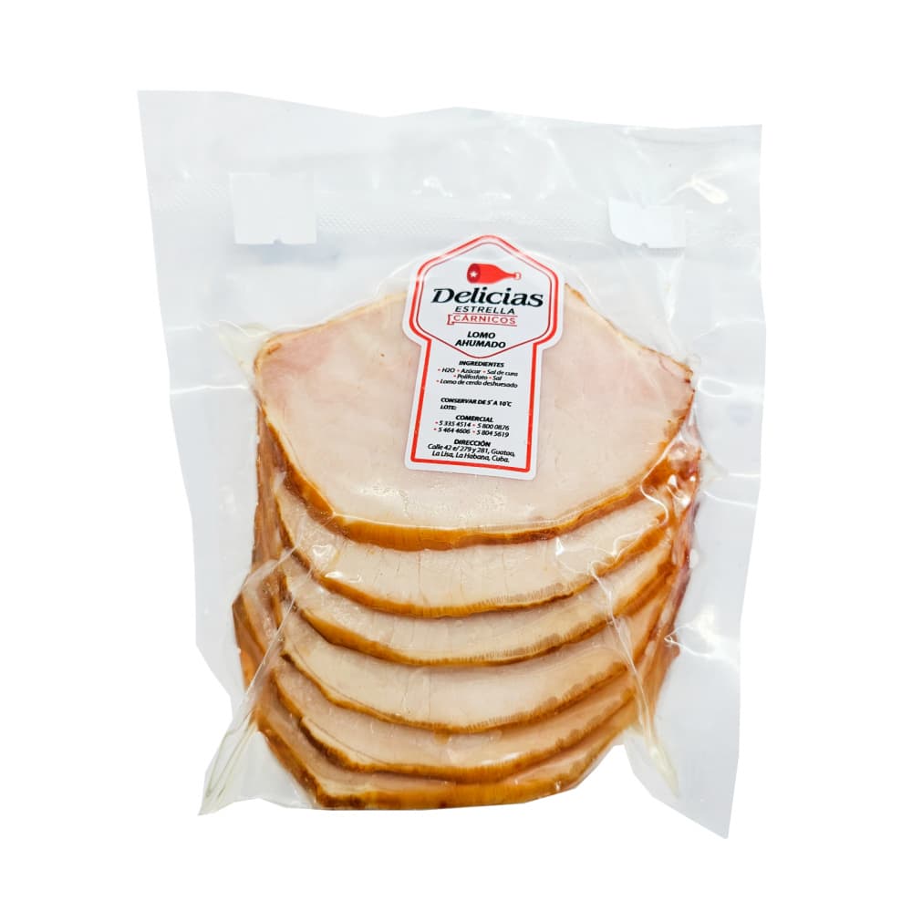 Lomo de cerdo ahumado lasqueado Delicias Estrella (250 g / 8.81 oz) - Imagen 1