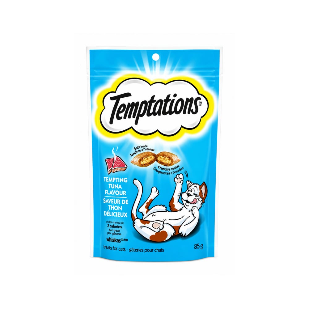 Golosinas para gatos con tentador sabor atún Whiskas Temptations (85 g / 3 oz) - Imagen 1