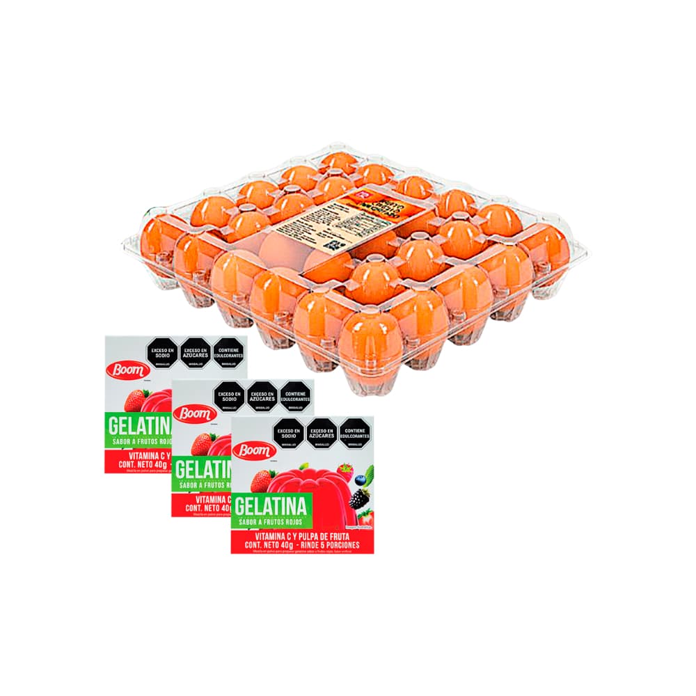 Huevo criollo + gelatina sabor fruto rojos - Imagen 1