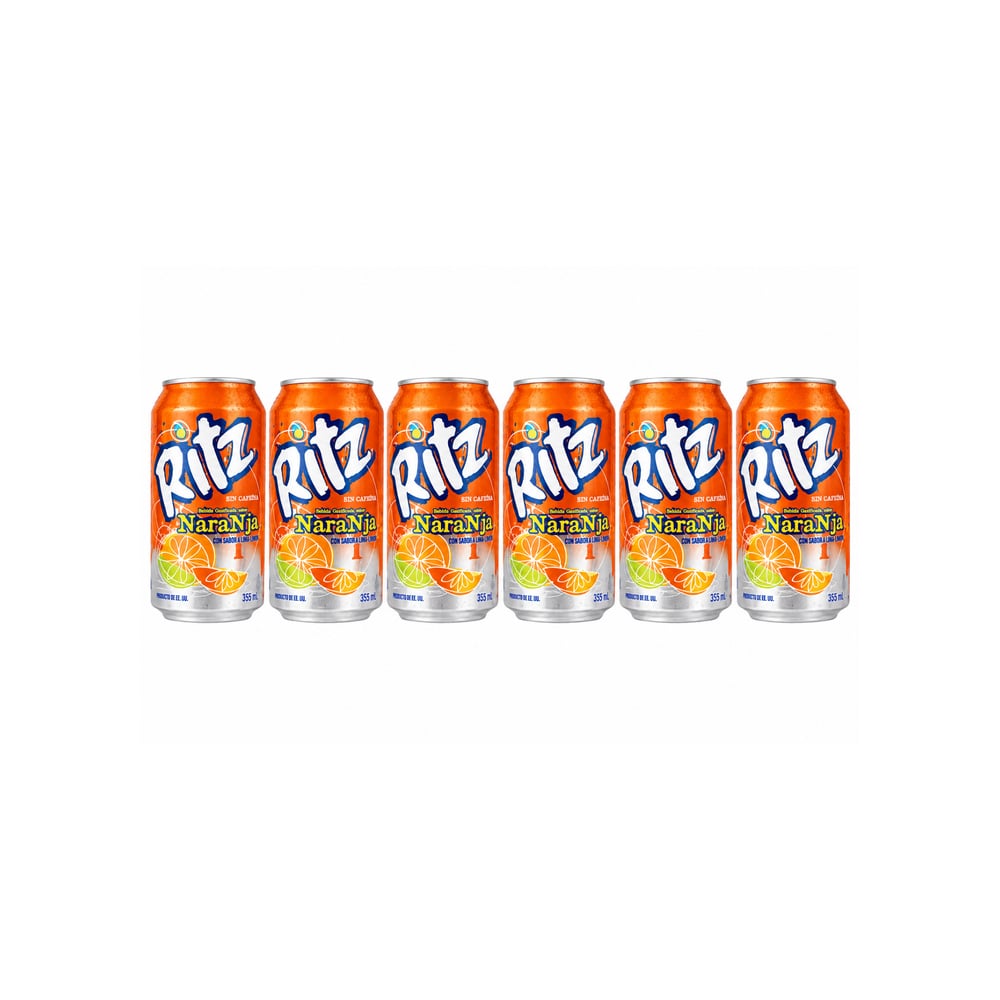 Refresco gaseado sabor naranja Ritz (6 x 355 ml / 12 oz) - Imagen 1