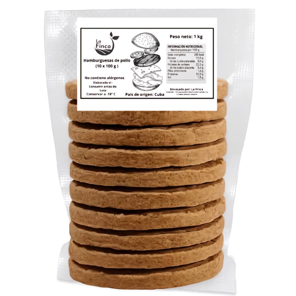 Hamburguesas de pollo (10 x 100 g / 3.53 oz) - Imagen 1