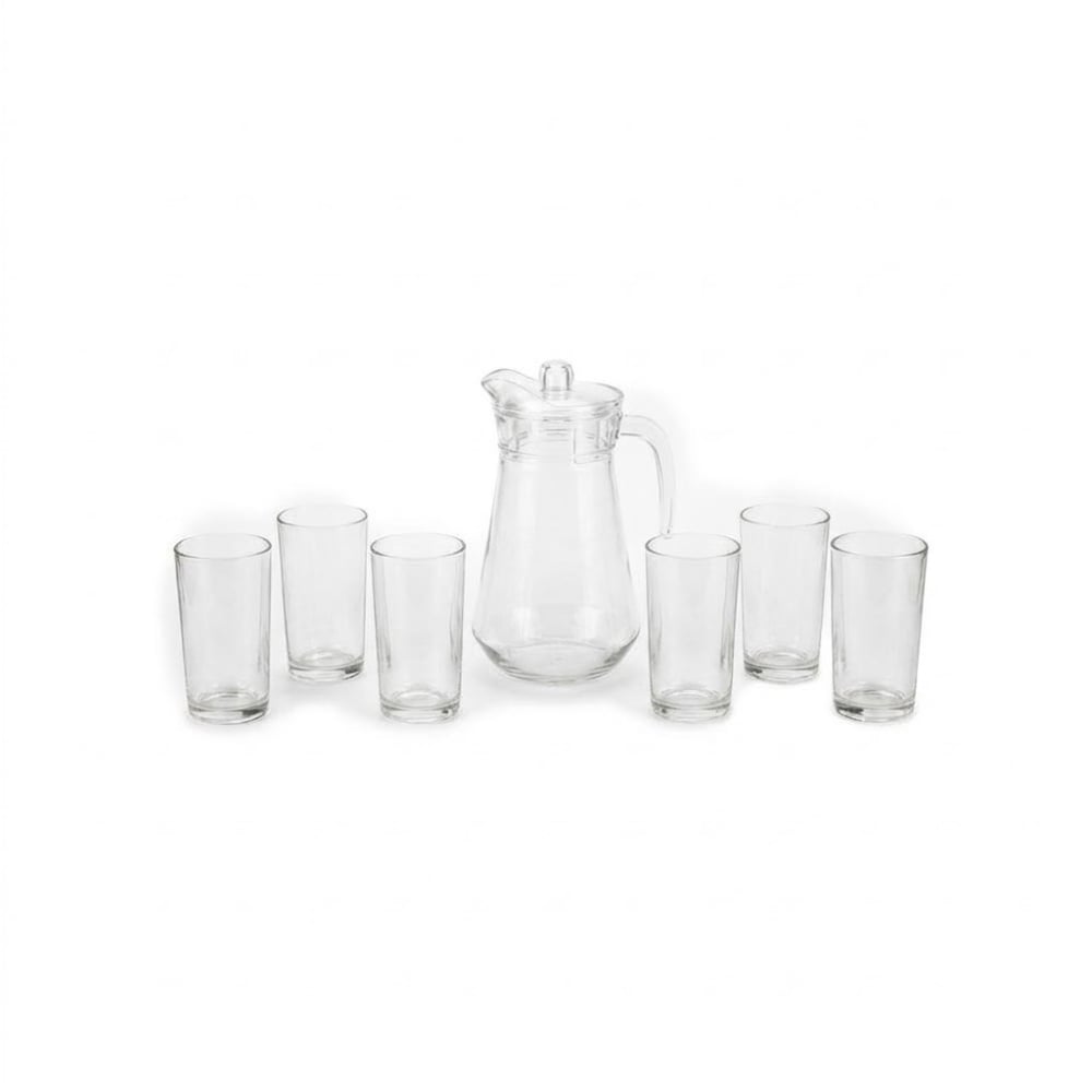 Set de 4 vasos de cristal con jarra Maxim - Imagen 1