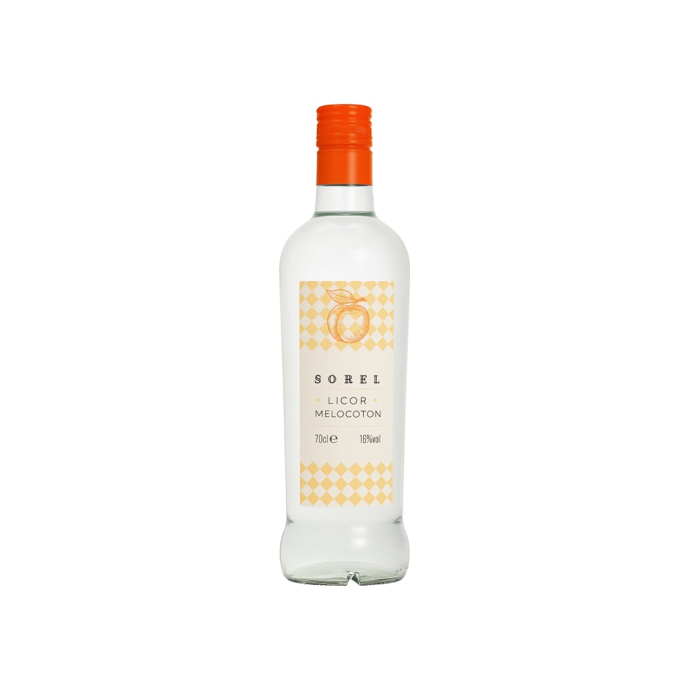 Licor de melocotón 16 % vol Sorel (700 ml) - Imagen 1