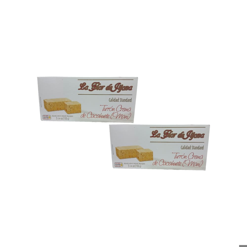 Turrón crema de cacahuete La Flor de Jijona (2 x 150 g / 5.29 oz) - Imagen 1