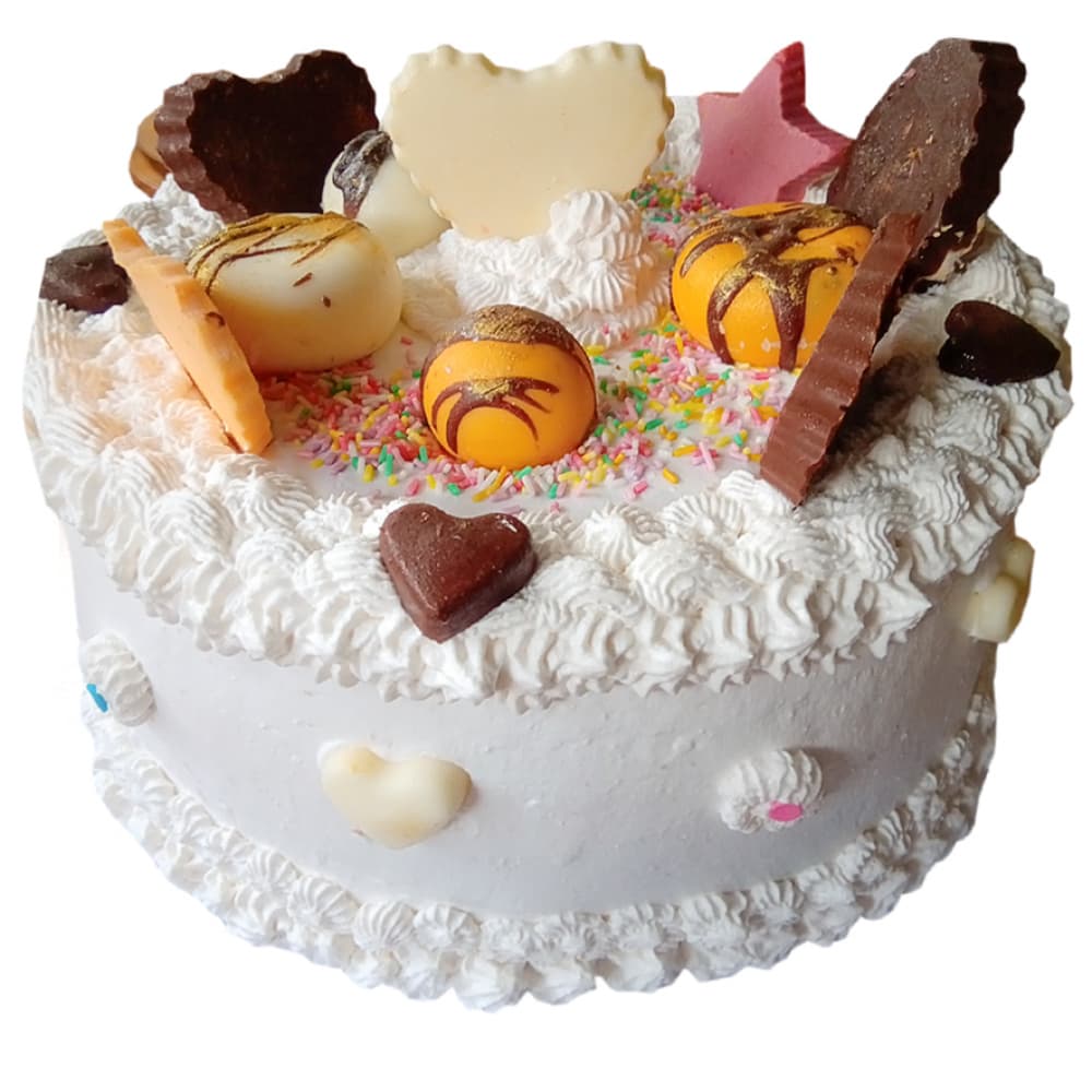 Cake vainilla bombonero de nata (12 comensales) - Imagen 1