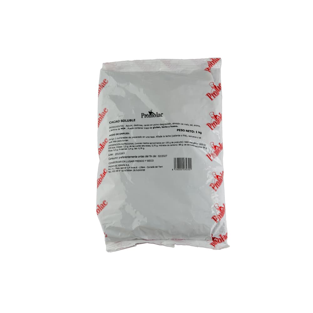 Chocolate en polvo Promolac (1 kg / 2.2 lb) - Imagen 1