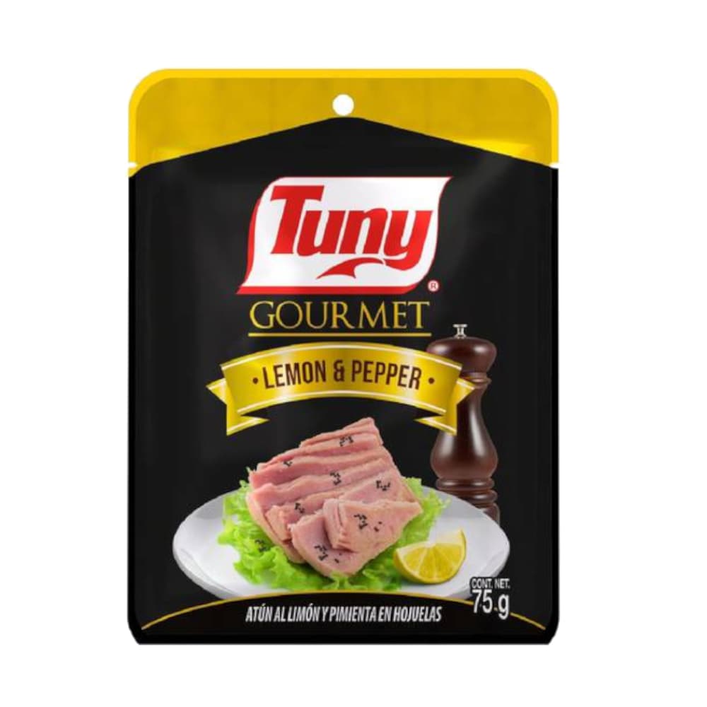 Atún al limón y pimienta en hojuelas Tuny Gourmet (75 g / 2.64 oz) - Imagen 1