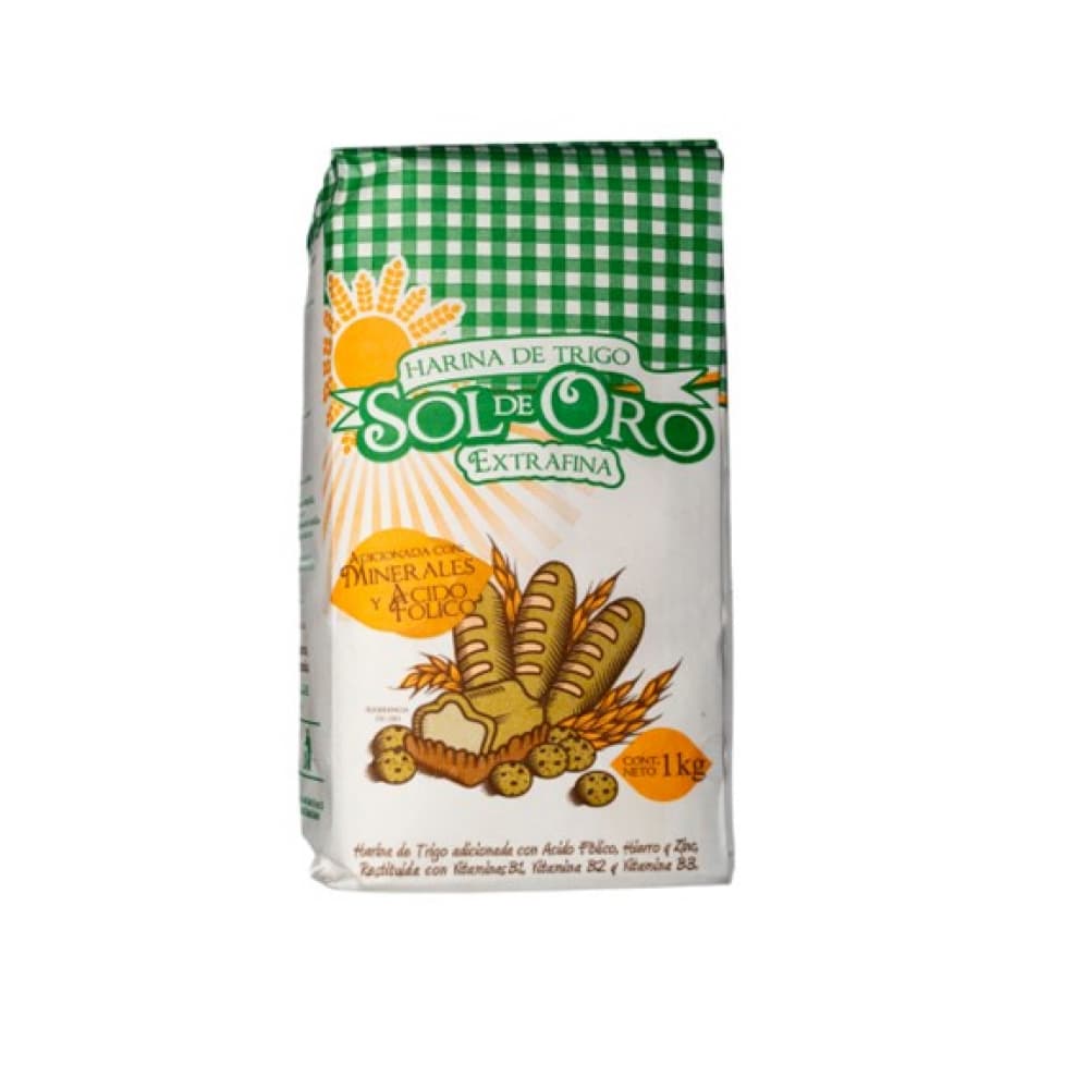 Harina de trigo Sol de Oro (1 kg / 2.2 lb) - Imagen 1