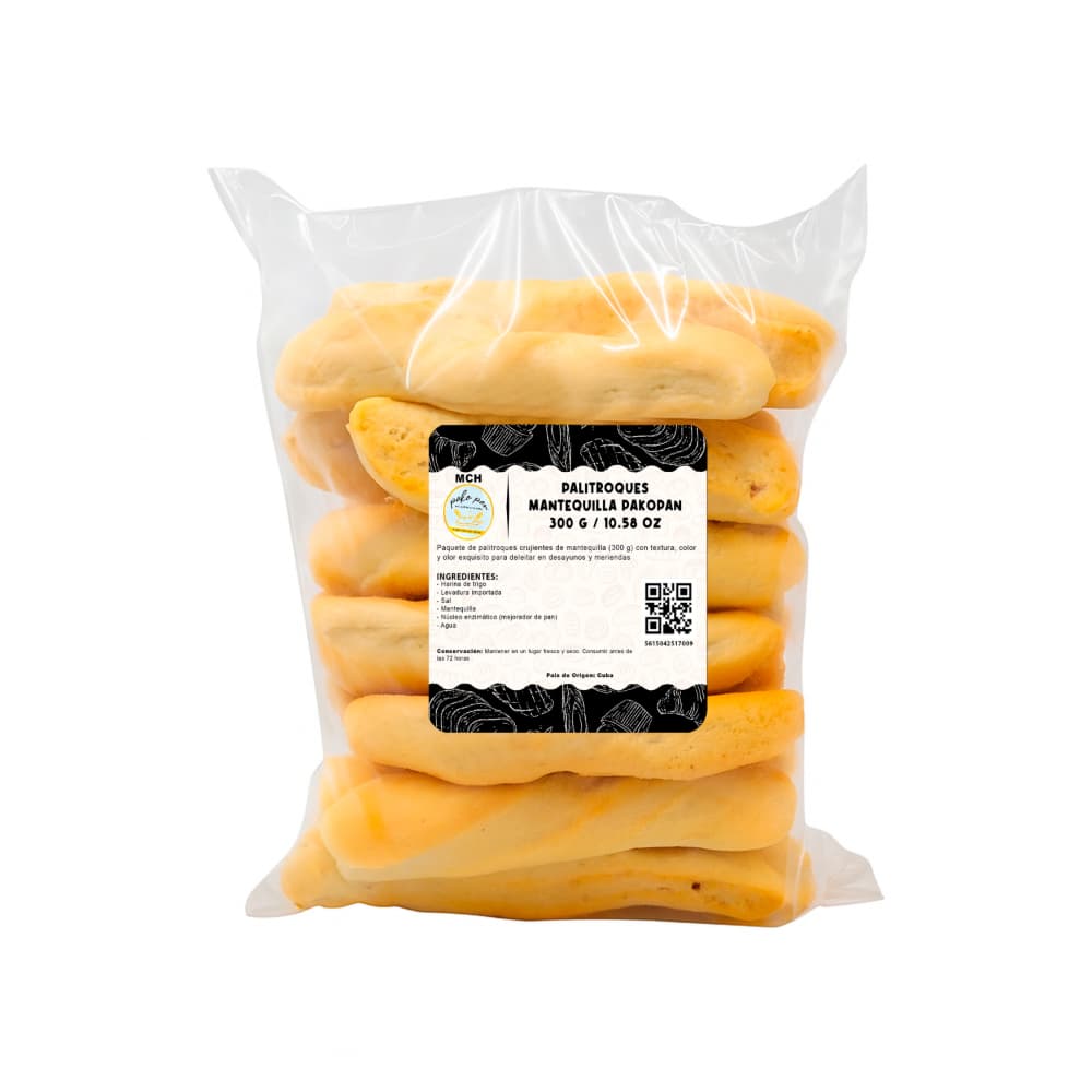 Palitroques mantequilla PakoPan MCH Panadería (300 g / 10.58 oz) - Imagen 1