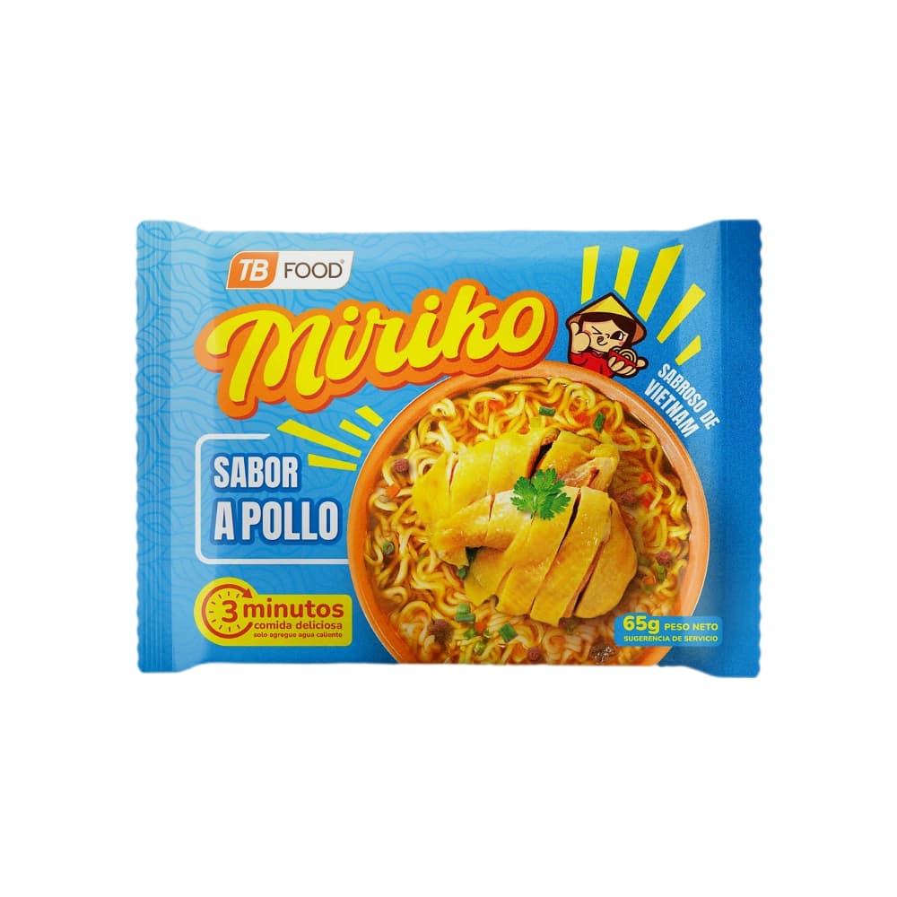 Sopa instantánea de fideos sabor a pollo Miriko (65 g / 2.29 oz) - Imagen 1