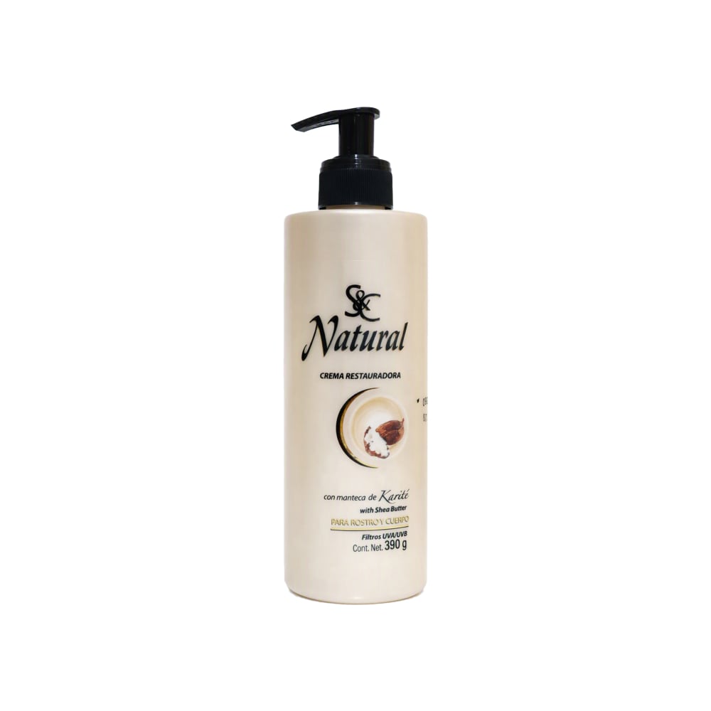 Crema restauradora con manteca de karité para rostro y cuerpo Natural S&C (390 g / 13.8 oz) - Imagen 1
