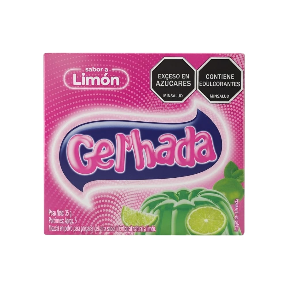 Gelatina sabor limón Gel´hada (35 g / 1.23 oz) - Imagen 1