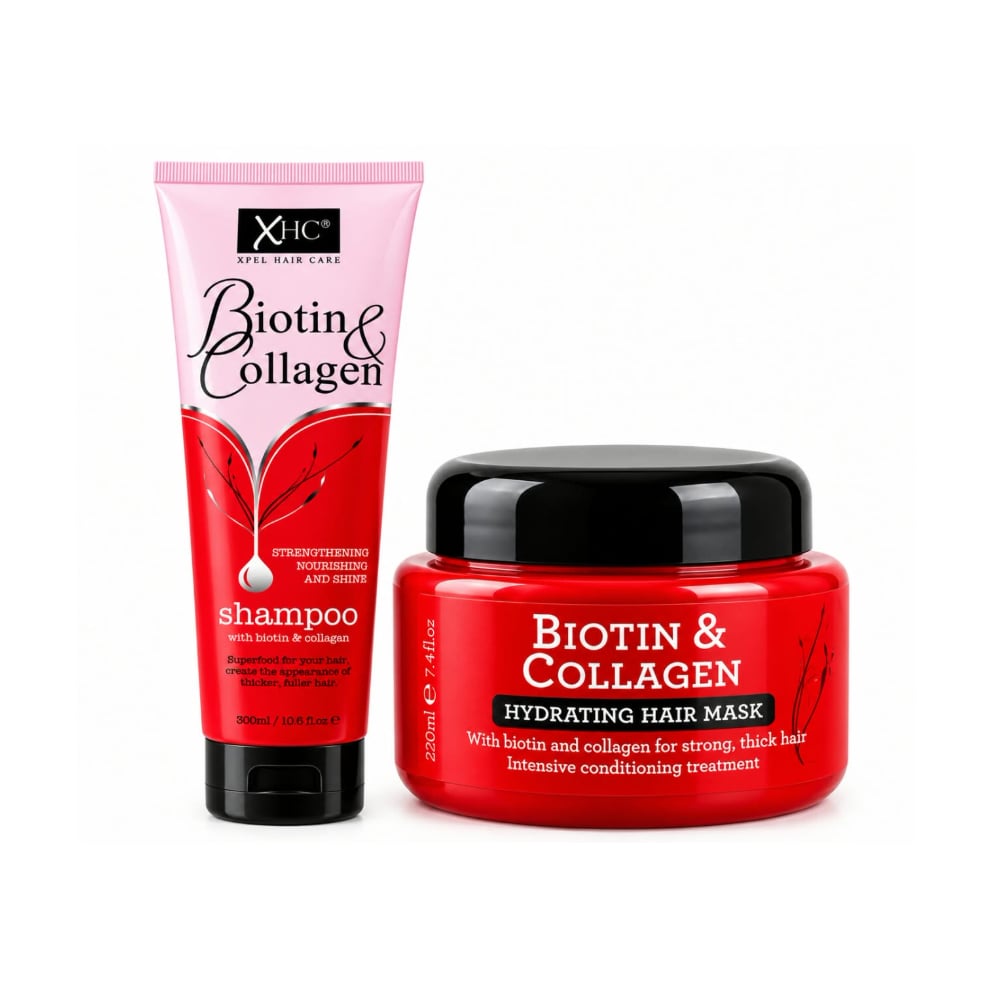 Set de Champú y Mascarilla Capilar Biotina y Colágeno XHC - Imagen 1