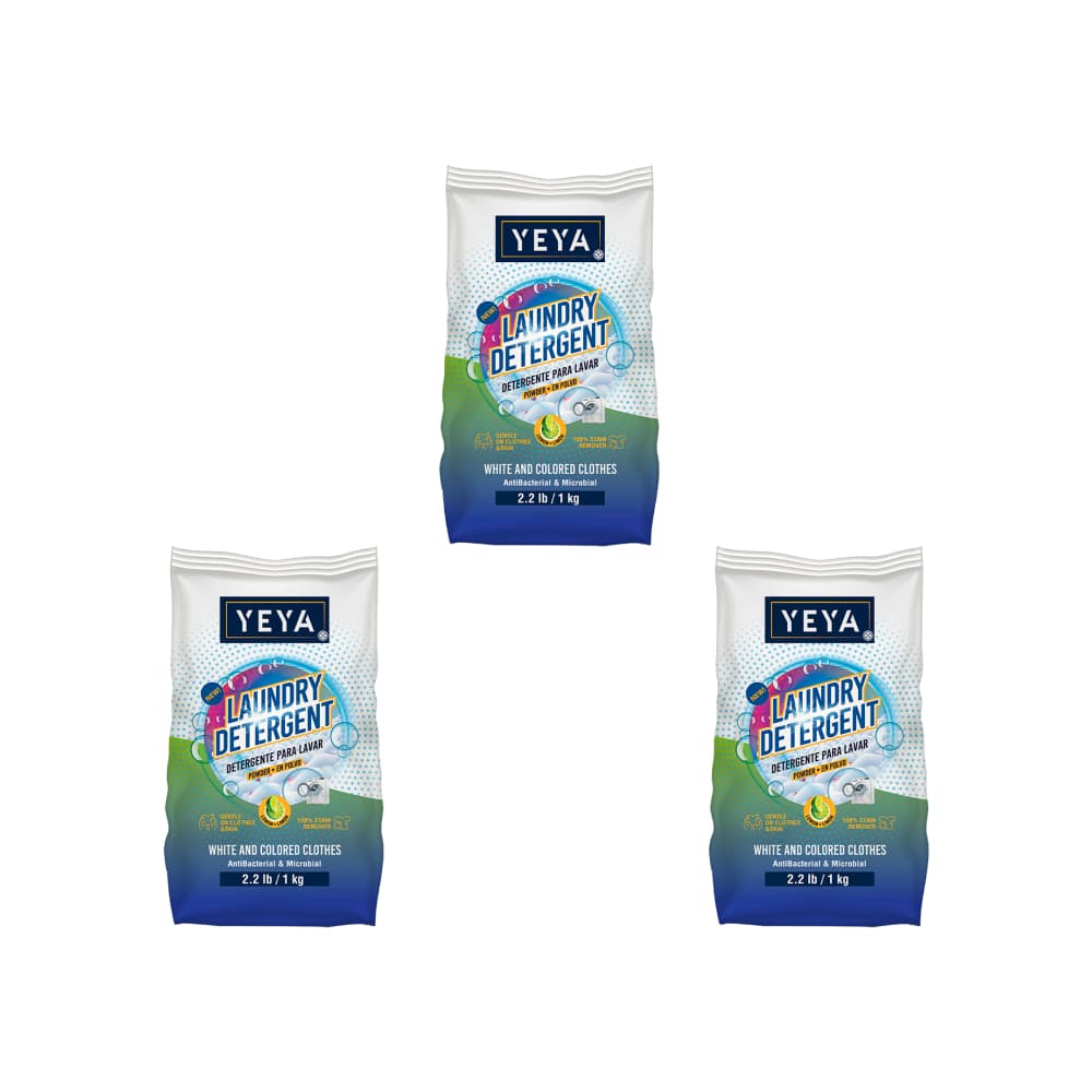 Detergente en polvo con aroma a limón Yeya (3 x 1 kg / 2.2 lb) - Imagen 1