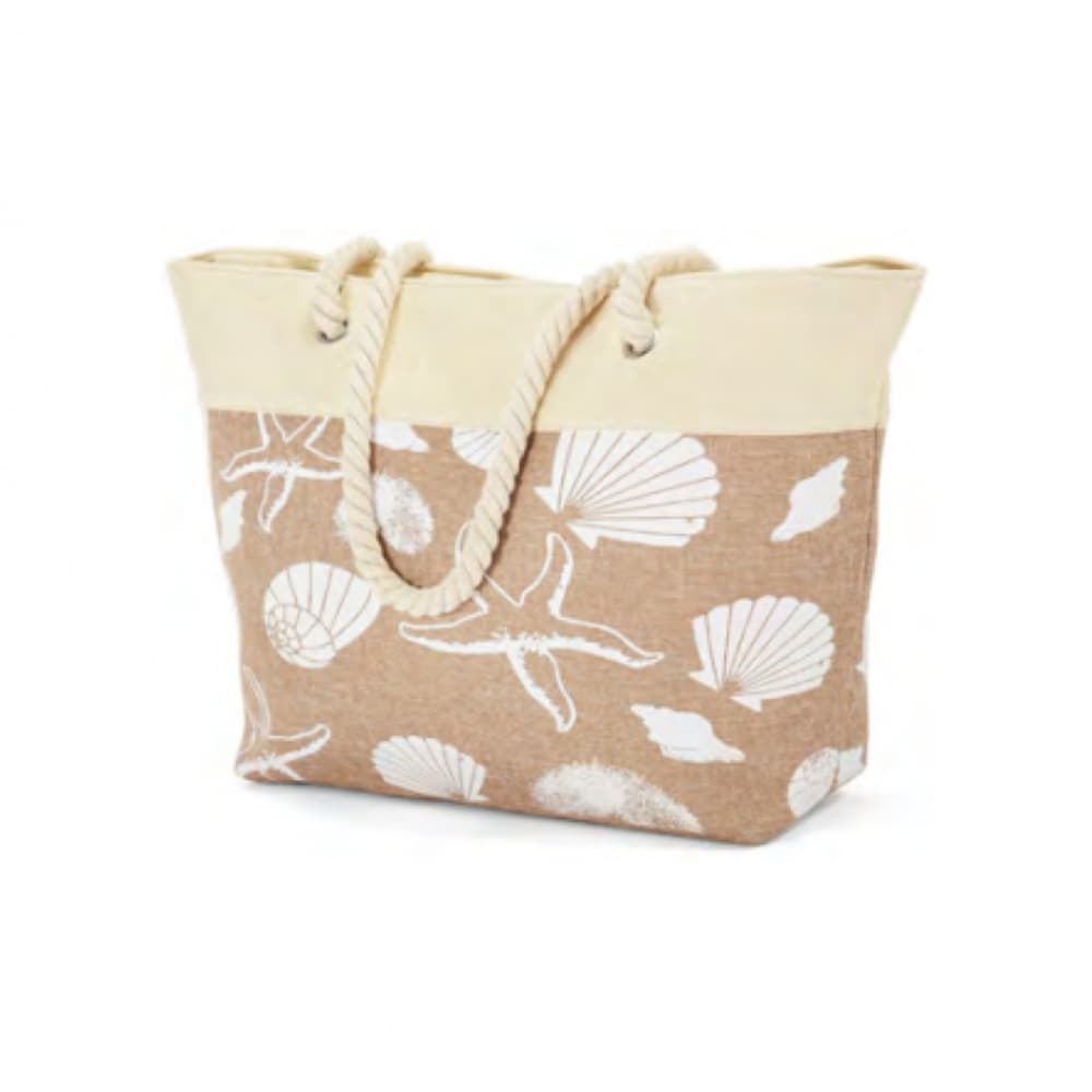 Bolsa de playa con estampado blanco de conchas Benzi (1 U) - Imagen 1