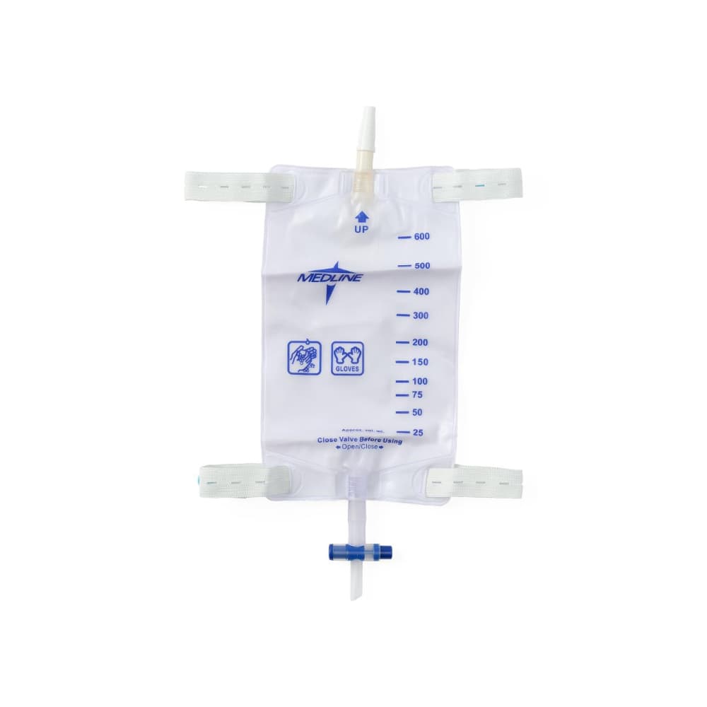 Bolsa colectora de orina con tela en la parte posterior para la pierna 600 ml / 20 oz Medline - Imagen 1
