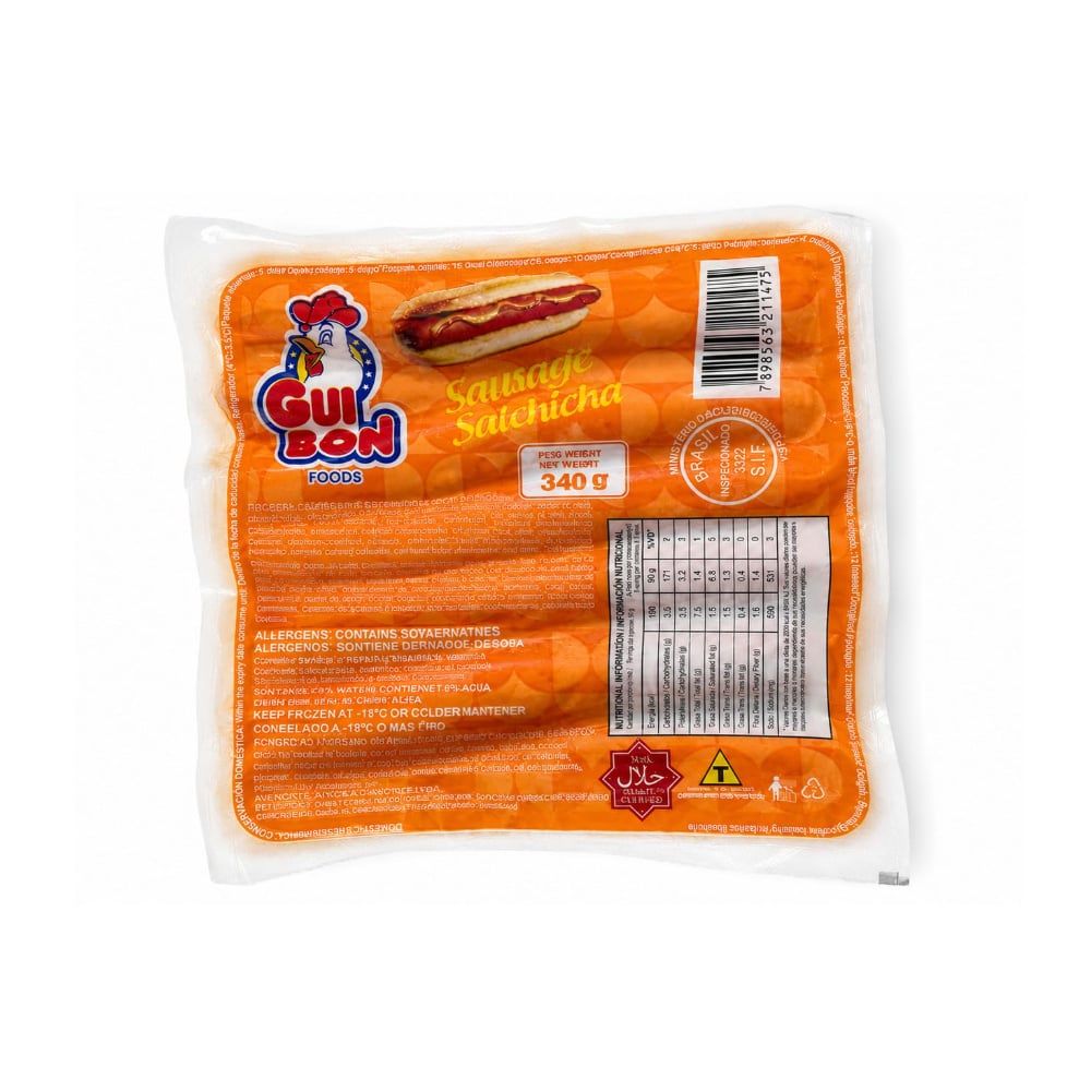 Salchichas de pollo Gui Bon Foods (340 g / 12 oz) - Imagen 1