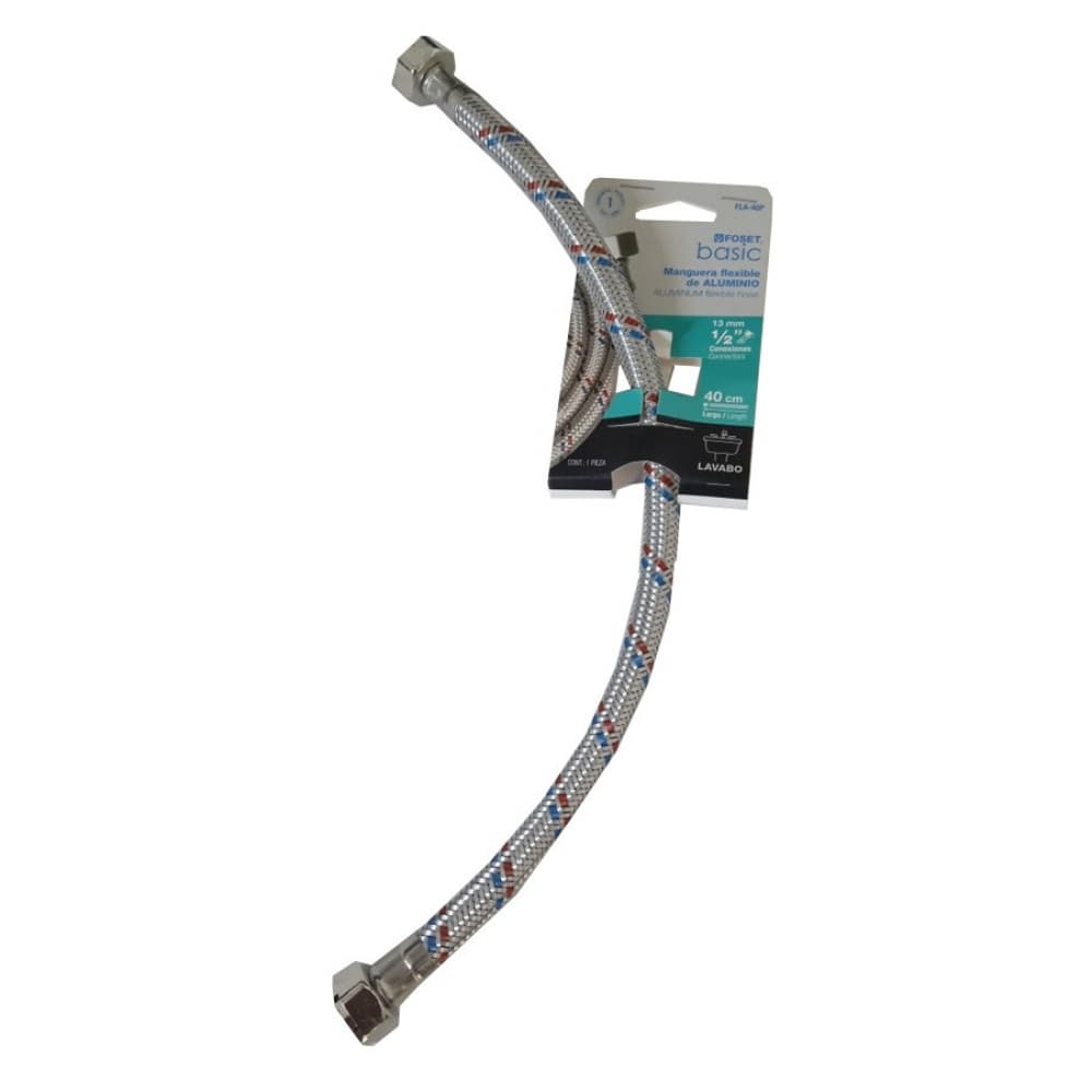 Latiguillo de 1/2 x 1/2 pulgada - manguera flexible de aluminio Foset - Imagen 1
