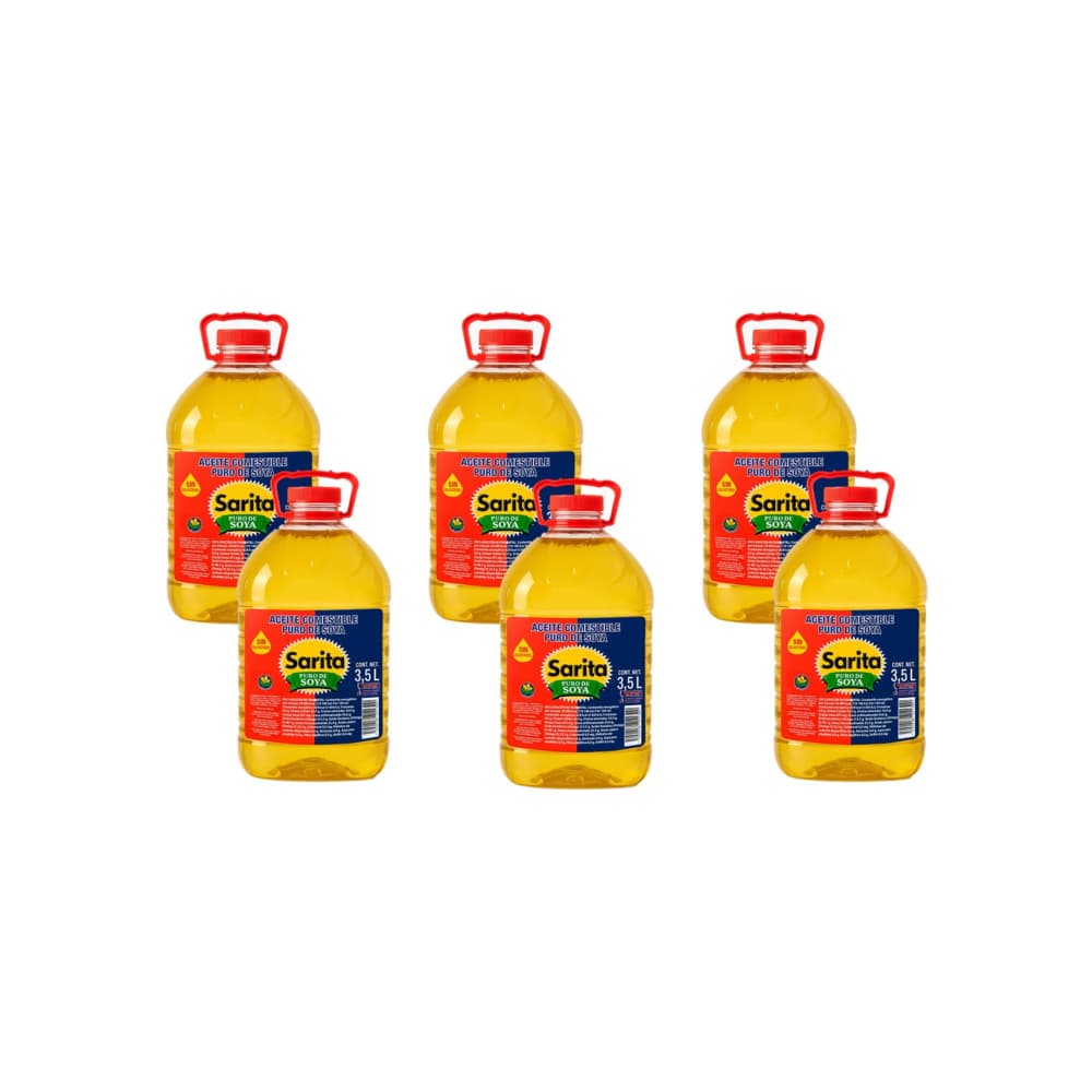 Aceite puro de soya Sarita (6 x 3.5 L) - Imagen 1