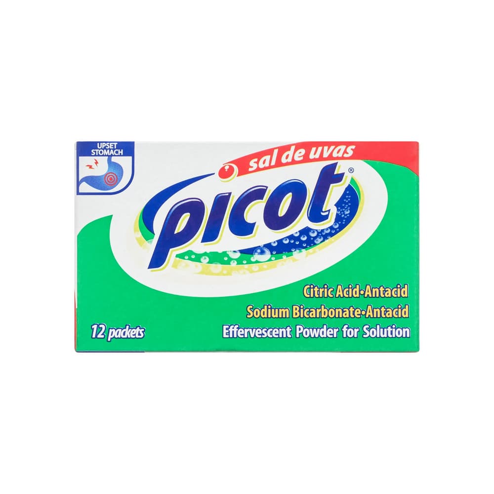 Sal de Uvas Picot. Bicarbonato de sodio 2.4850 g + Ácido tartárico 0.2165 g + Ácido cítrico 1.9485 g (12 sobres) - Imagen 1