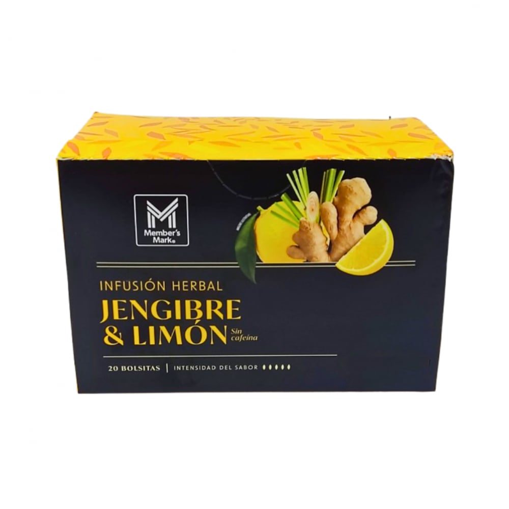Infusión herbal jengibre y limón sin cafeína Member's Mark (30 g) - Imagen 1