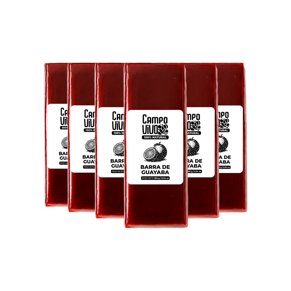 Barra de guayaba Campo Vivo (6 x 180 g / 6.34 oz) - Imagen 1
