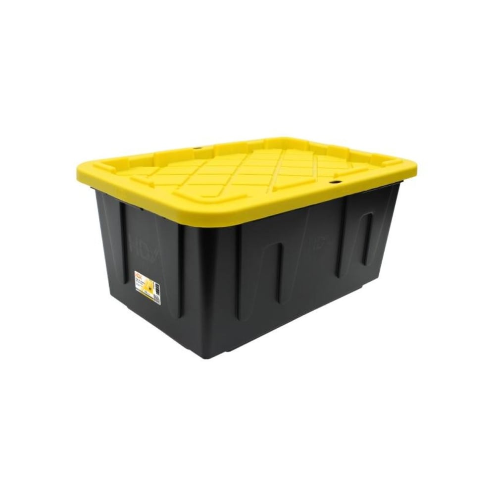 Caja de plástico de uso rudo 102 L negro HDX - Imagen 1