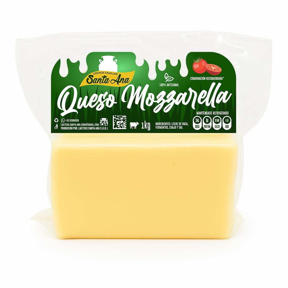 Queso mozzarella Santa Ana (1 kg / 2.2 lb) - Imagen 1