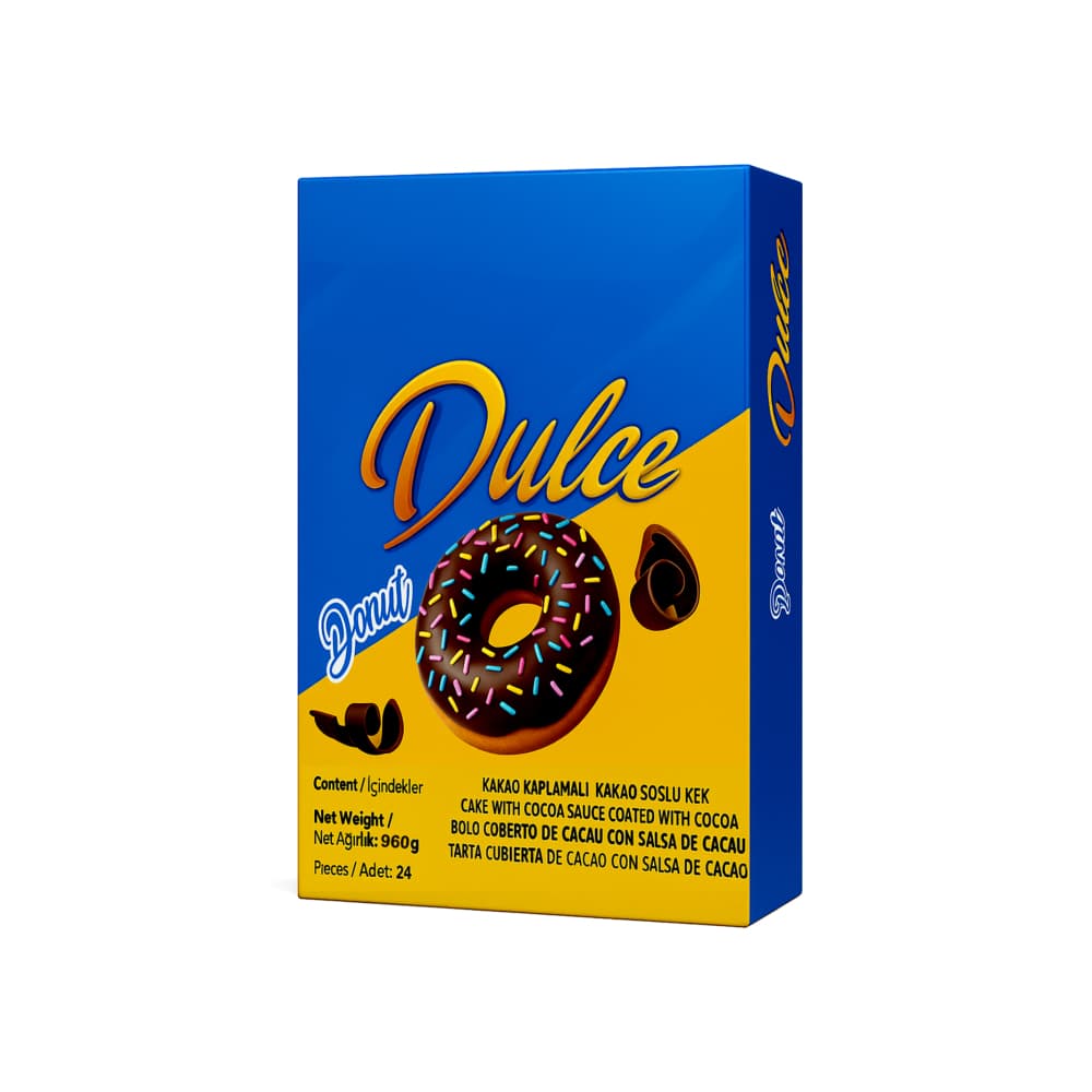 Dona cubierta de chocolate y chispas Dulce (24 x 40 g / 1.41 oz) - Imagen 1