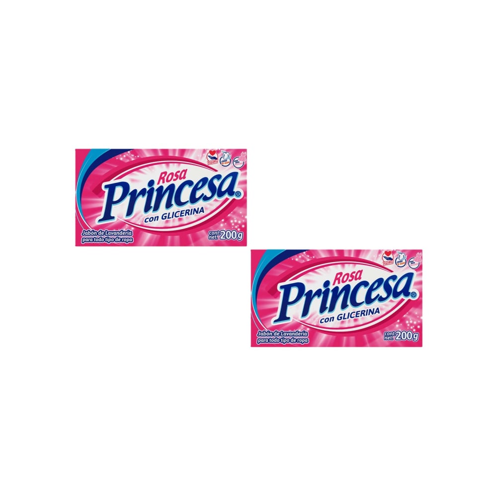 Jabón de lavar rosa Princesa (2 x 200 g / 7.05 oz) - Imagen 1