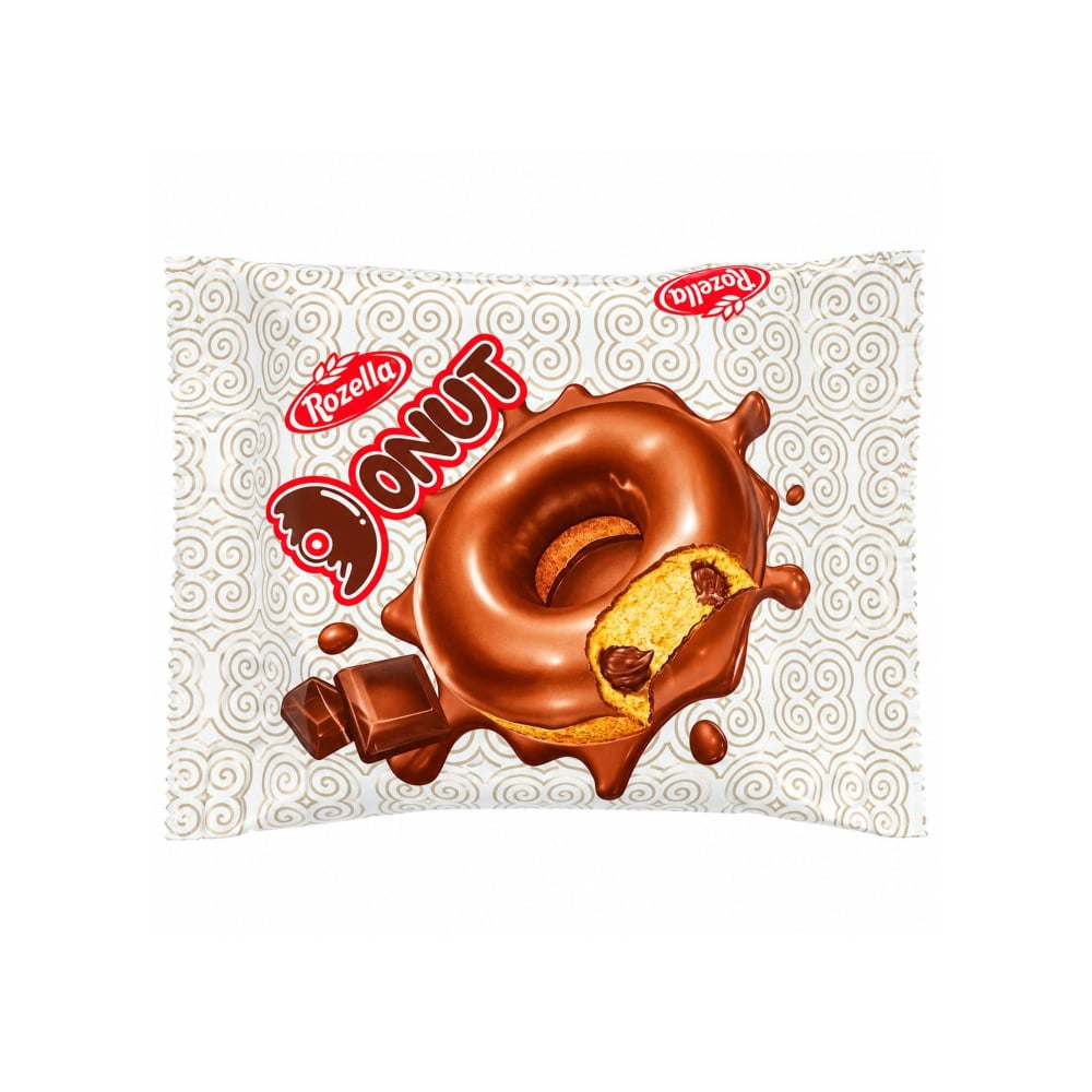 Dona cubierta de chocolate con crema de chocolate Rozella (30 g / 1.05 oz) - Imagen 1