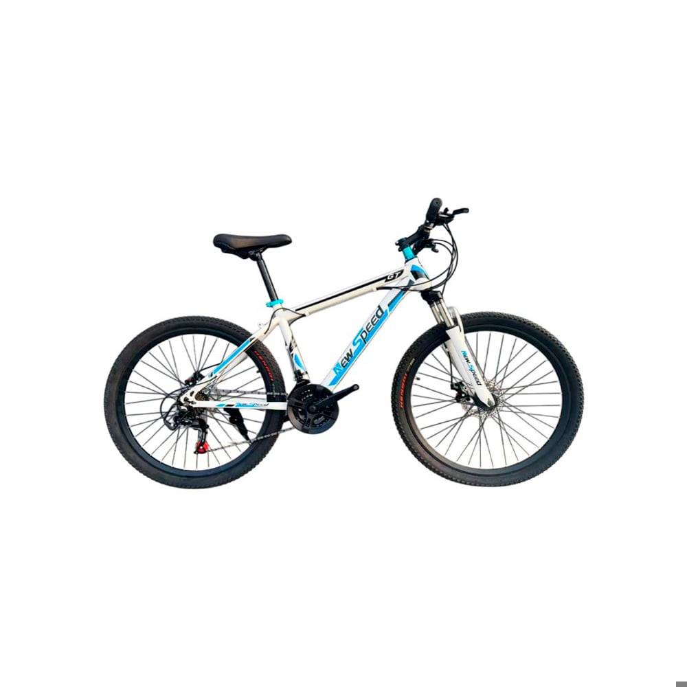 Bicicleta deportiva color azul y blanco New Speed MTB-03 - Imagen 1