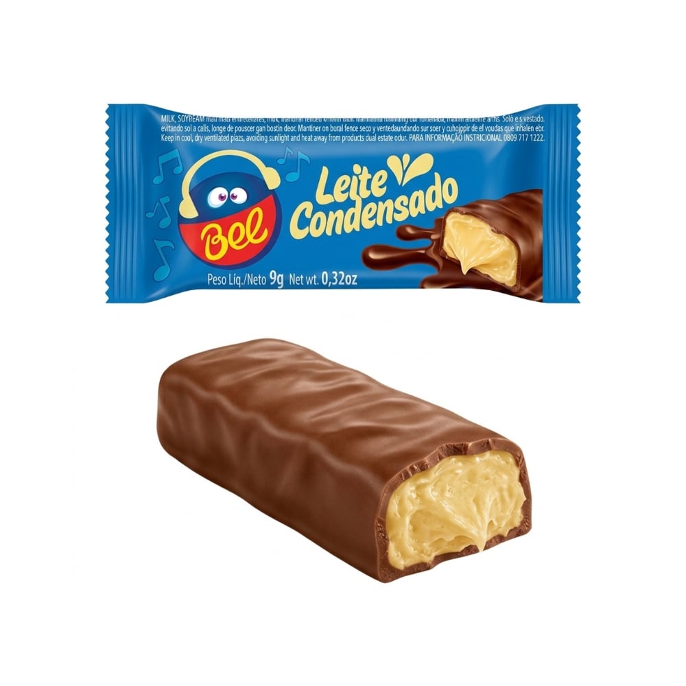 Bombón de chocolate relleno de crema de leche condensada Bel (9 g / 0.32 oz) - Imagen 1