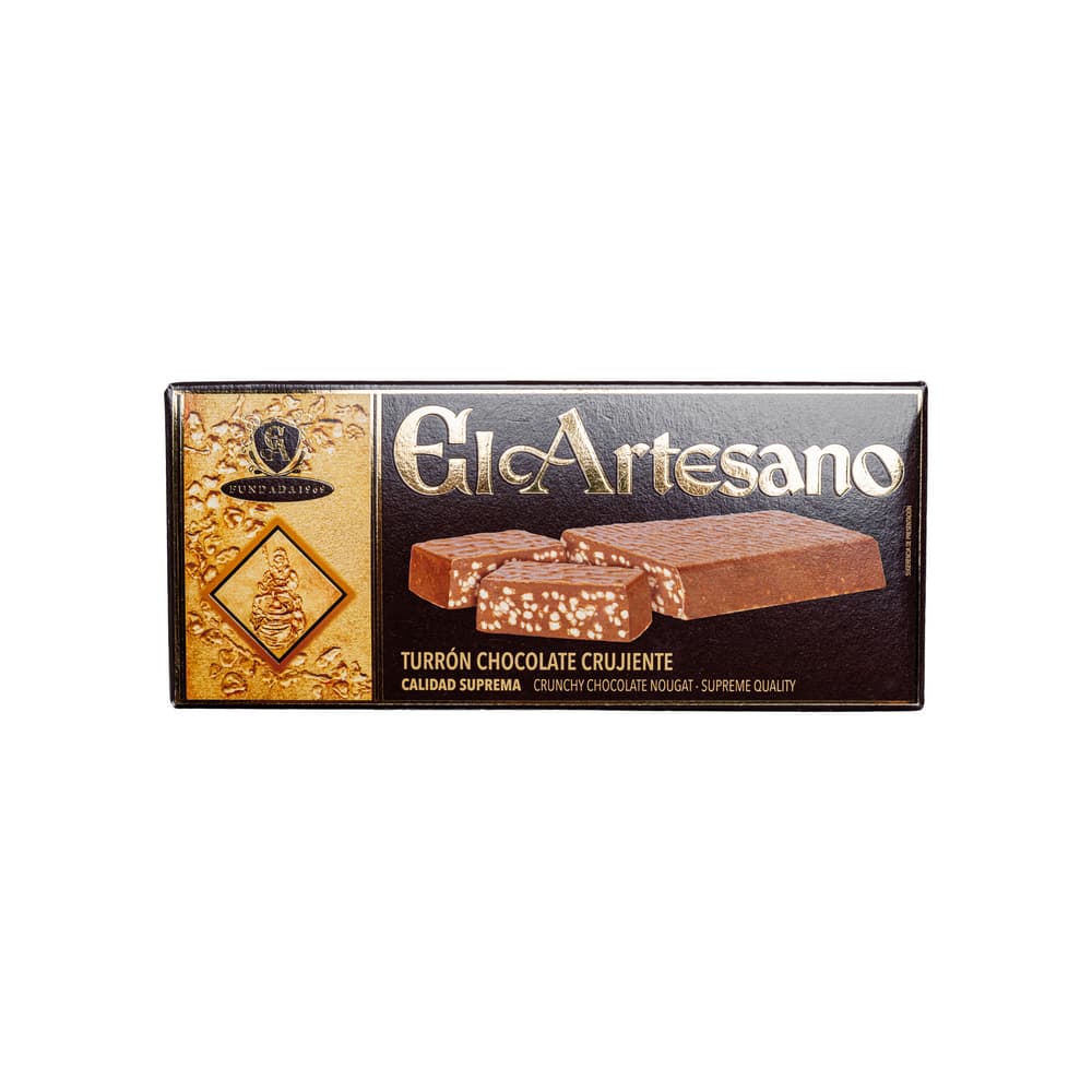 Turrón de chocolate crujiente suprema El Artesano (200 g / 7.05 oz) - Imagen 1