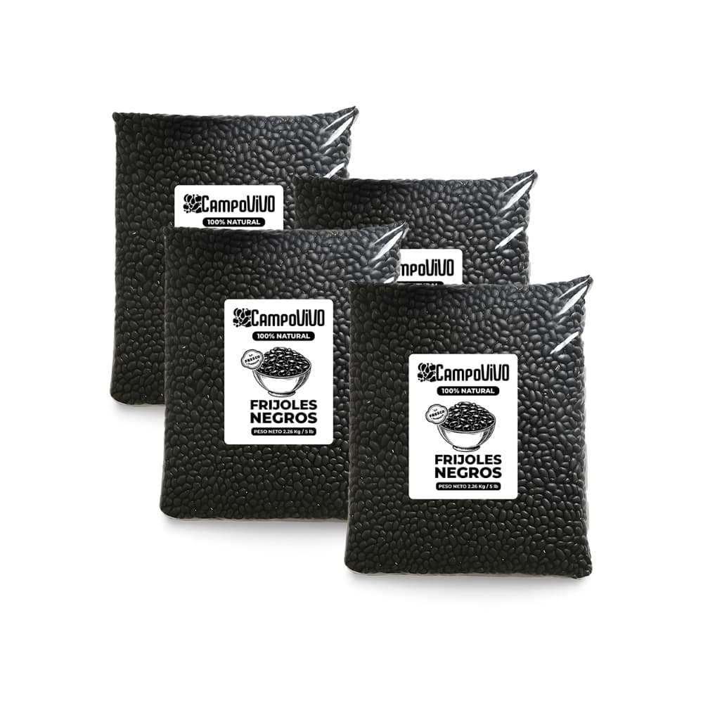 Frijoles negros Campo Vivo (4 x 2.26 kg / 5 lb) - Imagen 1