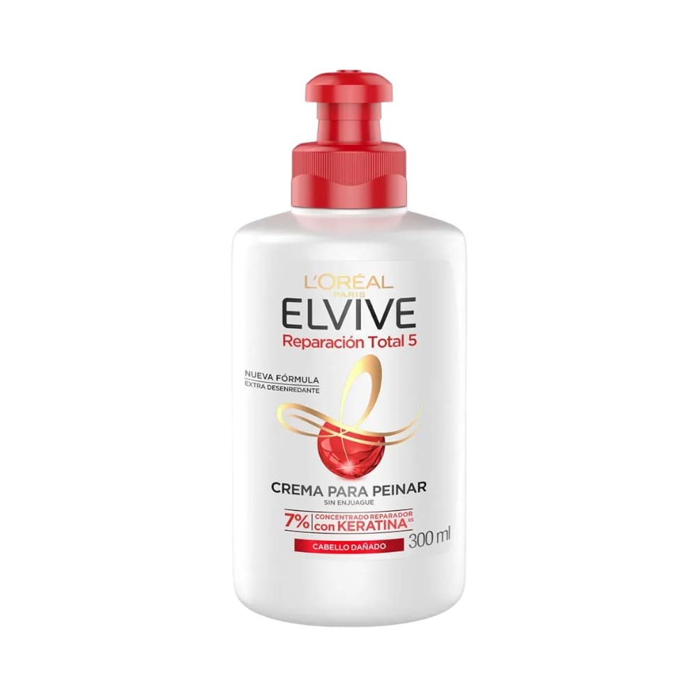 Crema para peinar reparación total 5 L'Oréal Elvive (300 ml) - Imagen 1