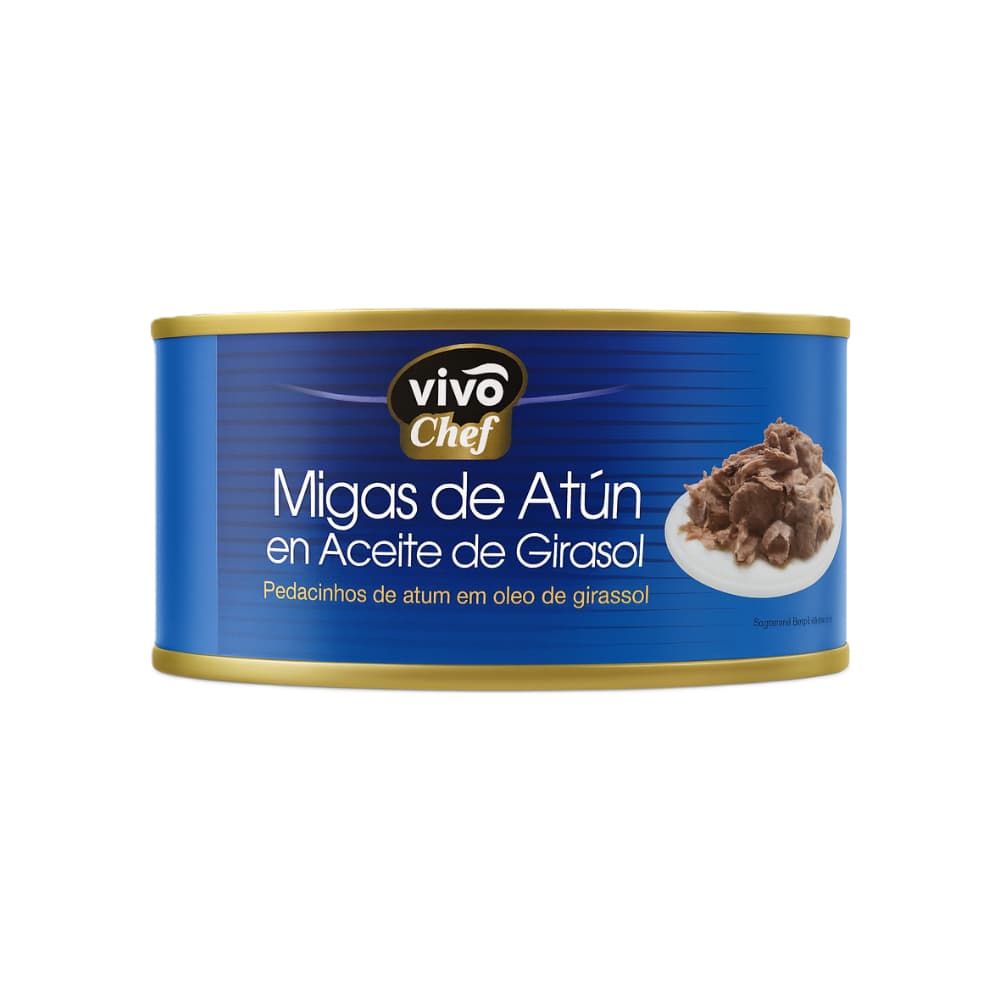 Migas de atún en aceite de girasol Vivo Chef (750 g / 26.45) - Imagen 1
